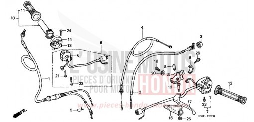 LEVIER DE GUIDON/COMMUTATEUR/CABLE NSR125R1 de 2001